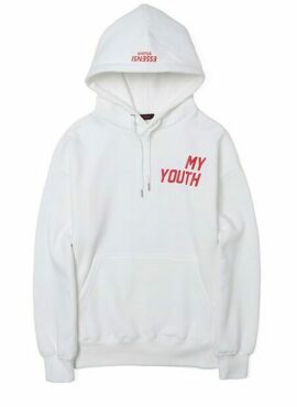 White 'My Youth' Hoodie | Kim Bok Joo – Weightlifting Fairy Kim Bok Joo