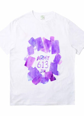 White Jungkook Own Design Graffiti T-Shirt | Jungkook – BTS