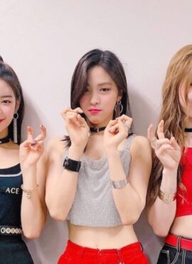 Grey Shiny Strap Crop Top | Ryujin - ITZY