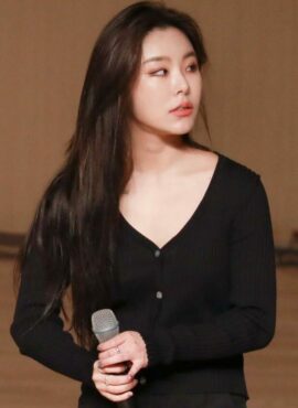 Black V-Neck Buttoned Cardigan | Wheein - Mamamoo