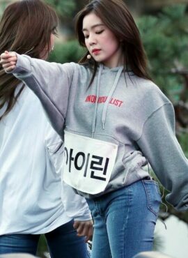 Grey Individualist Hoodie | Irene - Red Velvet