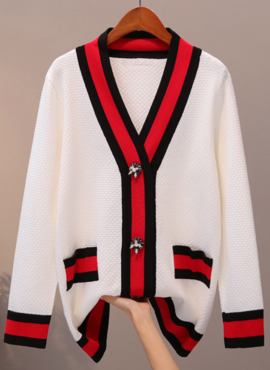 White Mid Length Loose Cardigan | Jeongyeon - Twice