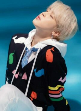 Black Cardigan With Rainbow Whales  | Jimin - BTS