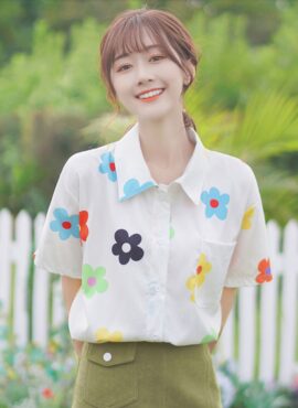 Quirky Flower Designed Shirt