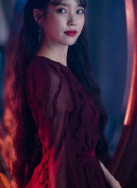 Wine Red Chiffon Dress | IU - Hotel Del Luna