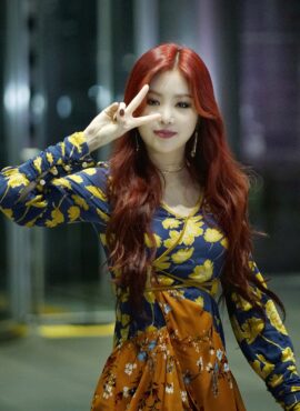 Orange And Blue Boho Floral Print Beach Dress | Soojin - (G)I-DLE