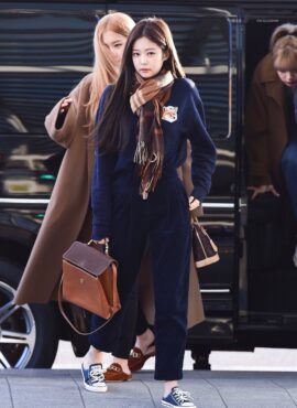 Blue Mountain Fox Patch Sweater | Jennie - BlackPink