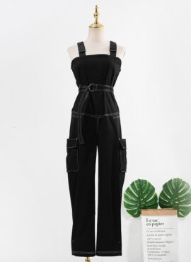 Black Overall With Belt | Rose - BlackPink