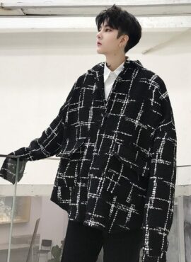 Black Plaid Patterned Shirt  | LeeKnow - Stray Kids