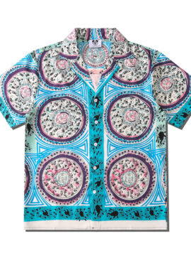 Blue Circular Pattern Shirt | Hoshi - Seventeen