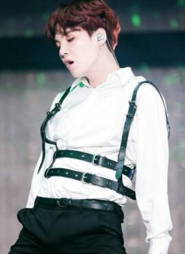 Black Double Strap Harness Belt | Suga - BTS