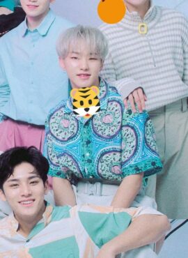 Blue Circular Pattern Shirt | Hoshi - Seventeen