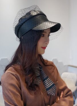 Black Leather Veil Cap | IU - Hotel Del Luna