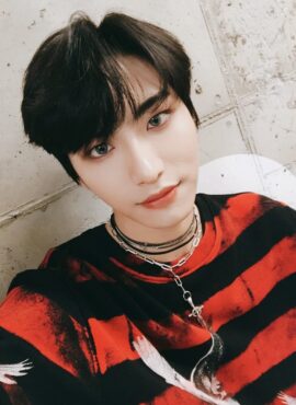 Red And Black Striped Dove Sweatshirt | Seonghwa - ATEEZ