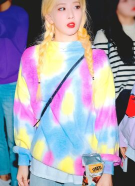 Multicolored Tricolor Tie-Dye Sweater | Kim Lip - Loona