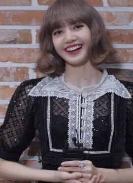 Black Puff Sleeve Lace Mini Dress | Lisa - BlackPink