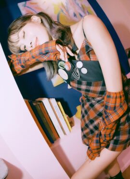 Red Plaid Mini Dress | Momo - Twice