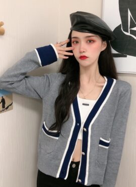 Grey Pocket Cardigan | Sihyeon - Everglow