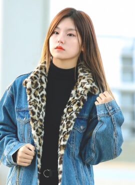 Blue Leopard Print Denim Jacket | Yeji - ITZY