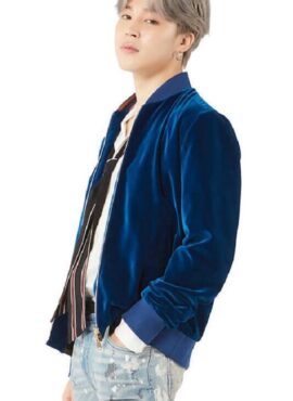 Blue Velvet Bomber Jacket | Jimin - BTS