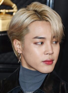 Silver Curved Stick Drop Earrings | Jimin - BTS