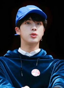 Midnight Blue Velvet Hoodie | Jin - BTS