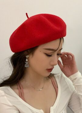 Red Wool Beret | Tzuyu – Twice