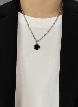 Black Circle Pendant Necklace | Jungkook - BTS