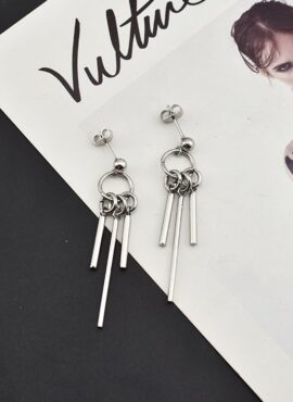 Silver Triple Strip Earrings | Jimin - BTS