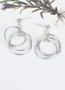 Silver Multi-Circle Earrings | Taehyung - BTS