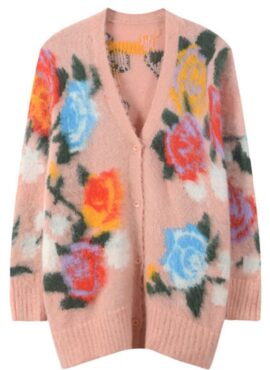 Pink Flower Oversized Cardigan | Tiffany - Girls Generation