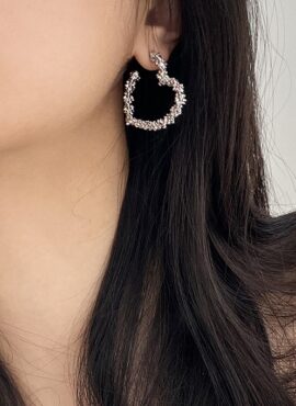 SIlver Heart Hoop Earrings | Lia - ITZY