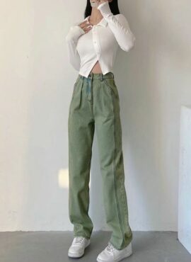 Green Acid-Washed Jeans | Hong Du Sik - Hometown Cha-Cha-Cha