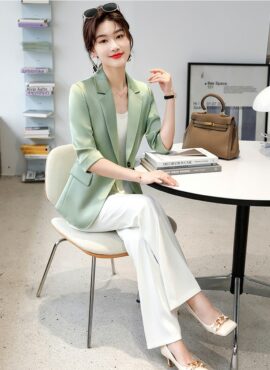 Light Green Suit Blazer Jacket | Yoona - Girls Generation