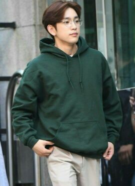 Green Oversized Hoodie | Jinyoung - GOT7