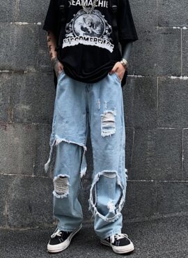 Blue Baggy Ripped Jeans | J-Hope – BTS