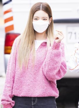 Pink Faux Wool Wide Collar Sweater | Lia - ITZY