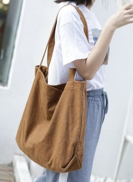 Brown Spacious Tote Bag | Do Bong Soon - Strong Woman Do Bong Soon