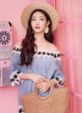 Brown Straw Bag | Chung Ha