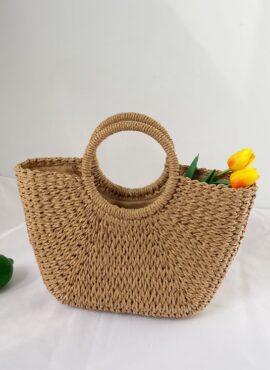 Brown Straw Bag | Chung Ha