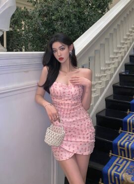 Pink Heart Tube Dress | Hyuna