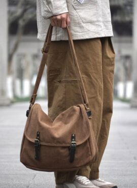 Brown Messenger Canvas Bag | RM – BTS