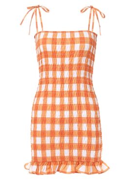 Orange Plaid Dress | Somi