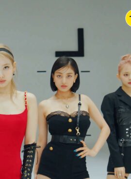 Black Bustier Romper Suit | Jihyo - Twice