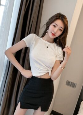 Black Double Slit Skirt | Jennie - BlackPink