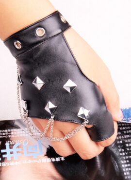 Black Rivet Gloves | Seonghwa - ATEEZ