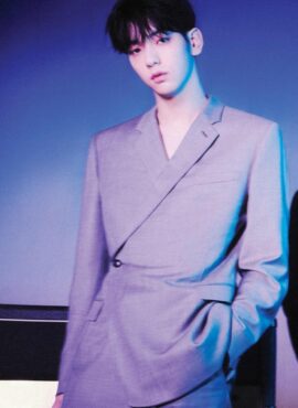 Grey Asymmetrical Suit Jacket | Soobin - TXT