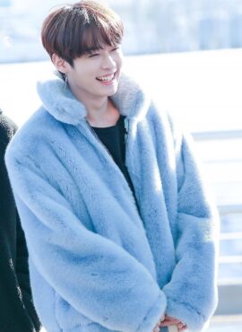 Blue Fur Short Jacket | LeeKnow - Stray Kids