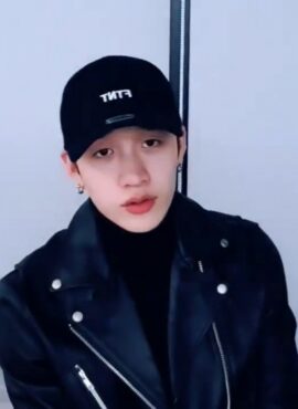 Black Faux Leather Biker Jacket | Bang Chan - Stray Kids