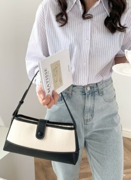 Black and White Baguette Bag | E:U - Everglow